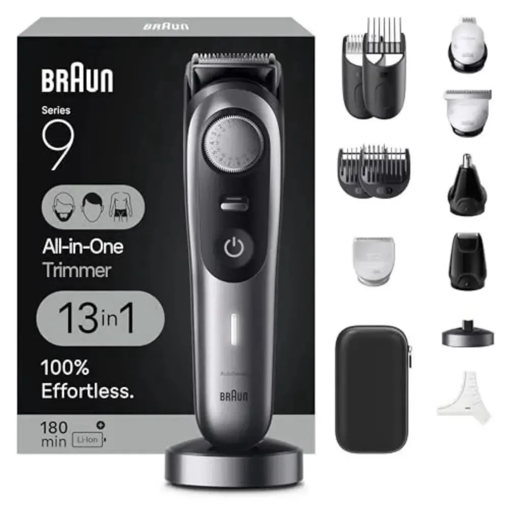 Braun All-in-One Men's Shaving Kit Series 9 9440, 13-in-1 Beard, Face, Nose, Ear